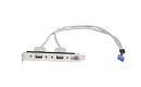 Кабель 5938A808020E, USB2. 0 (DP2.54), 2 x USB 2.0 кабель с кронштейном P=2.54 мм, L=400 мм