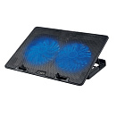 CBR CLP 15502, Подставка для ноутбука до 15,6", 355x255x30 мм, с охлаждением, 2xUSB, вентиляторы 2х125 мм, 50 CFM, LED-подсветка, материал металл/плас