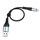 HOCO HC-10567 X38/ USB кабель Type-C/ 1m/ 2.4A/ Нейлон/ Black