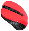 Мышь Оклик 545MW черный/красный оптическая (1600dpi) беспроводная USB для ноутбука (4but)