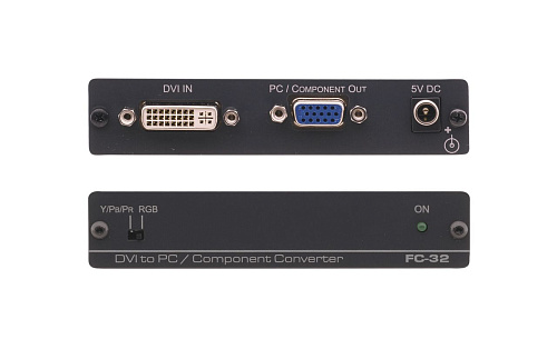 Преобразователь сигнала Kramer Electronics [FC-32] сигналов DVI в сигнал VGA или компонентный YUV, разрешение до WUXGA, 1080p