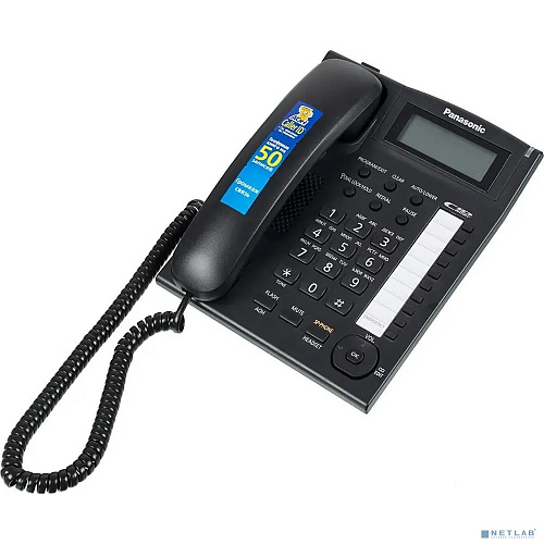 panasonic kx-ts2388rub (черный) {индикатор вызова,повторный набор последнего номера,4 уровня громкости звонка}