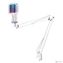 RITMIX RDM-278 USB Gaming White {Подключение Type-C - USB A / Type-C, Jack 3,5 мм на наушники; размеры микрофона: 5 * 15* 5 см}