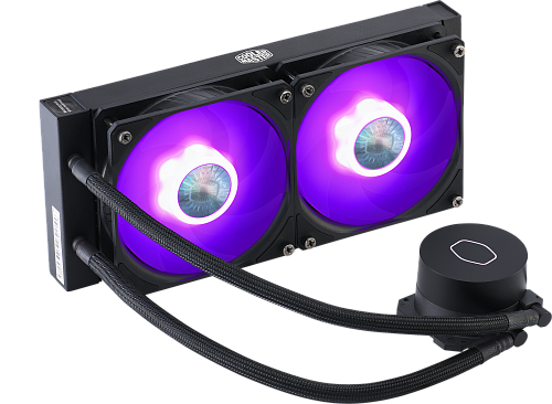 Система охлаждения/ Cooler Master MasterLiquid ML240L V2 RGB (210W, 240mm, RGB, fans: 2x120mm/62CFM/27dBa/1800rpm, 1700/1200/115X/2066/2011-V3/2011