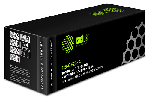 Cactus CS-CF283A CF283A черный (1500стр.) для HP LJ Pro M125nw/M127fw