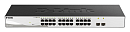 Коммутатор D-Link Smart L2 Switch 24х1000Base-T, 2х1000Base-X SFP, Compact CLI