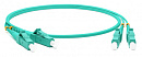 Патч-корд Hyperline FC-D2-503-LC/PR-LC/PR-H-2M-LSZH-AQ FC-D2-503-LC/PR-LC/PR-H-2M 2x50/125 OM3 LC дуплекс-LC дуплекс 2м LSZH аквамарин