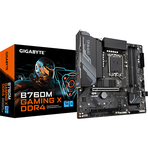 Материнская плата/ MB GIGABYTE INTEL B760 s1700, 4xDDR4(128GB), HDMI 2.0/DP, 1xPCIe 4.0x16, 1xPCIe 3.0x16, 1xLAN (2.5GbE), 4xSATA 6Gb/s, 2xM.2, 3xUSB