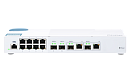 Коммутатор управляемый 10 Гбит/с c 4 портами SFP+ из которых 2 совмещены с RJ-45, 8 портов 1 Гбит/с RJ-45, пропускная способность до 96 Гбит/с, поддер