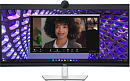 Монитор Dell 34" P3424WEB Curved S/BK(IPS;21:9;3440x1440x60Hz;300cd/m2;1000:1;5ms;178/178;1.07bill;DP1.2(HDCP2.2),HDMI2.2,2xType-C,4xUSB 3.2(Gen1);