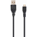 Filum Кабель USB 2.0, 1.8 м., черный, 2A, разъемы: USB A male- USB micro B male, пакет. [FL-C-U2-AM-microBM-1.8M] (956703)