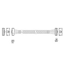 Кабель JPC P7323GB00800-1 Cable MCIO x8 74P (угловой Right Angle) -TO- MCIO x8 74P (угловой Right Angle) , 85 Ohm, L:80cm