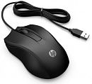 Мышь HP 100 черный оптическая (1600dpi) USB (3but)