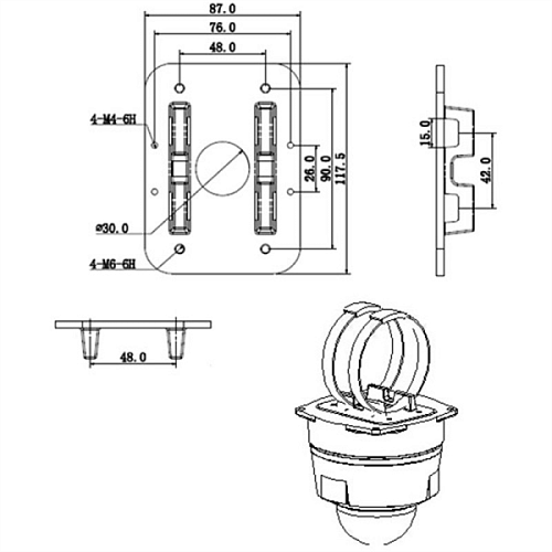 DAHUA DH-PFA152-E, Pole Mount Bracket