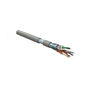 Hyperline FUTP4-C5E-S24-IN-LSZH-GY-305 (FTP4-C5E-SOLID-LSZH-GY-305) (305 м) Кабель витая пара F/­UTP, категория 5e, 4 пары (24 AWG), одножильный (soli