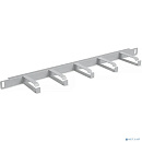 Cabeus JB08-0,5U-GY Кабельный органайзер горизонтальный 19" 0.5U, 5 колец, металлический, цвет серый (RAL7035)