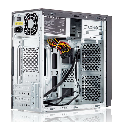 Корпус FoxLine Case Foxline FL-702 |FL-702-FZ450-U32| , mATX, 1x5.25EXT, 1x3.5EXT, 2x3.5INT, 2xUSB 3.0, HDA, w/o |FL-702-FZ450-U32| FAN, w/450W ATX PS