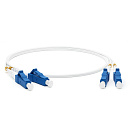 Hyperline FC-D2-9A1-LC/UR-SC/UR-H-1M-LSZH-WH Патч-корд волоконно-оптический (шнур) SM 9/125 (G657), LC/UPC-SC/UPC, duplex, LSZH, 1м