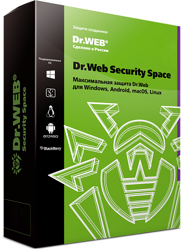 Dr.Web Security Space, КЗ, продление на 12 мес.,3 лиц