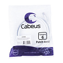 Cabeus PC-UTP-RJ45-Cat.6-2m-WH-LSZH Патч-корд U/UTP, категория 6, 2xRJ45/8p8c, неэкранированный, белый, LSZH, 2м