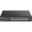 Коммутатор D-LINK Коммутатор/ EasySmart L2 Switch 16х1000Base-T PoE, 2xCombo 1000Base-T/SFP, PoE Budget 130W