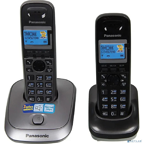 panasonic kx-tg2512ru1 {доп трубка в комплекте, аон, caller id, спикерфон, полифония}