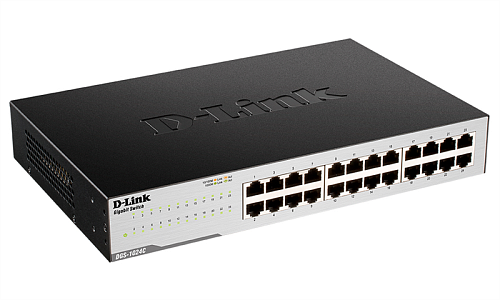 Коммутатор D-LINK DGS-1024C/B1A, L2 Unmanaged Switch with 24 10/100/1000Base-T ports.16K Mac address, Auto-sensing, 802.3x Flow Control, Auto MDI/MDI-X for each