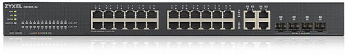 Коммутатор ZYXEL Коммутатор/ GS1920-24v2 Hybrid Smart switch Nebula Flex, 24xGE, 4xCombo (SFP/RJ-45), silent (fanless), Standalone / cloud management