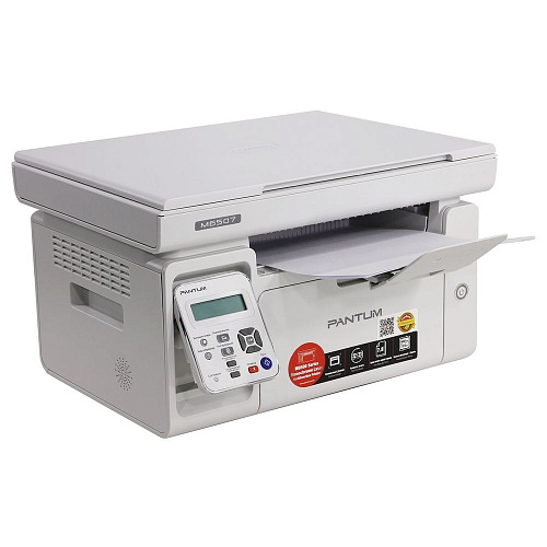 Pantum M6507 A4, МФУ, лазерное, черно-белое, 22стр/мин, 1200x1200dpi, 600МГц, 128Мб, USB, 1600стр/картридж, белый корпус (M6507) (023450)