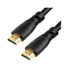 Greenconnect Кабель PROF 15.0m HDMI версия 2.0, черный, OD9.0mm, 28/24 AWG, позолоченные контакты, Ethernet 18.0 Гбит/с, 3D, 4K GCR-HM313-15.0m, тройн