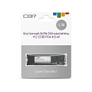 SSD CBR SSD-001TB-M.2-EP22, Внутренний SSD-накопитель, серия "Extra Plus", 1000 GB, M.2 2280, PCIe 4.0 x4, NVMe 1.4, Phison PS5018-E18, 3D TLC NAND, DRAM,