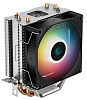 Кулер для процессора DEEPCOOL AG300 LED LGA1700/1200/115X/AM5/AM4 (36шт/кор, TDP 150Вт, PWM, Multi-Color LED Lighting, Fan 92mm, 3 тепл. Трубки прямог