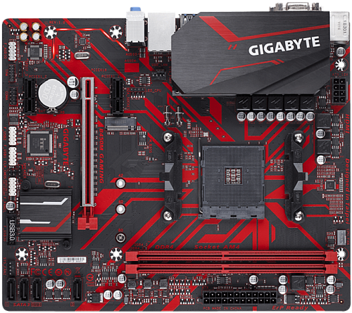 Gigabyte B450M GAMING AM4, AMD B450, 2xDDR4-2933 МГц, 1xPCI-Ex16, аудио 7.1, Micro-ATX