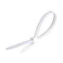 Fortisflex 58491 Стяжки нейлоновые повышенной прочности белые со стальным зубом КСЗ 3х100 (б) (100шт.)