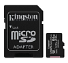 kingston micro secure digital flash card 64gb microsdxc canvas select plus 100r a1 c10 card + adp