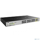 D-Link DGS-1026MP/B1A Неуправляемый коммутатор с 24 портами 10/100/1000Base-T, 2 комбо-портами 100/1000Base-T/SFP (24 порта PoE 802.3af/at, PoE-бюджет