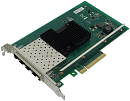Сетевой адаптер Intel Ethernet Converged Network Adapter X710-DA4, 10Gb Quad Ports SFP+, transivers no included, LP and FH brackets included, bulk, 1