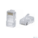 Cabeus 8P8C-FC Коннектор RJ-45 быстрой установки под витую пару, категория 5e, универсальный (для одножильного и многожильного кабеля) для проводников