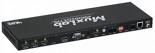 Коммутатор MuxLab Презентационный [500445] 500445 6х1 с поддержкой 4К/60, входы 3 HDMI,1 DP, 1 USB-C, 1 VGA, выход HDMI