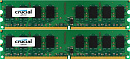 Память оперативная Crucial 16GB Kit (8GBx2) DDR4 2400 MT/s (PC4-19200) CL17 SR x8 Unbuffered DIMM 288pin
