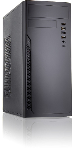 Корпус c блоком питания 450 Ватт Case Foxline FL-301, ATX, 1x5.25EXT, 1x3.5EXT, 4x3.5INT, 4xUSB2.0, HDA, w/o FAN, w/450W ATX PSU, w/1.2m EU pwr cord,