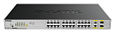 Коммутатор D-Link Неуправляемый PoE-коммутатор, 24x1000Base-T PoE, 2xCombo 1000Base-T/SFP, PoE-бюджет 370 Вт, корпус металл