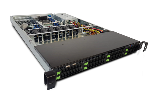 сервер utinet rikor 1u server rp6108 nocpu(2)2nd genscalable/tdp 150w/ no dimm(16)/hdd(8)sff / 2x1gbe/1xfh/1xm.2 pci-e x4, 1xm.2 sata /2x650w