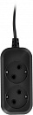 Сетевой удлинитель SunWind SW-PE23-B 3м (2 розетки) черный (коробка)