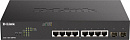 Коммутатор D-Link DGS-1100-10MPV2/A3A (L2) 8x1Гбит/с 2xКомбо(1000BASE-T/SFP) 2SFP 8PoE 130W управляемый