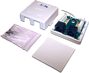 Настенная розетка, 1 порт RJ-45 категории 5е и 1 порт RJ-12, UTP, белая
