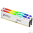 Kingston 64GB 5600MT/s DDR5 CL36 DIMM (Kit of 2) FURY Beast White RGB EXPO KF556C36BWEAK2-64