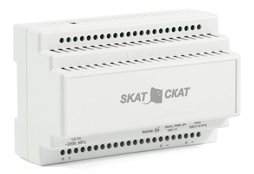 (580) Бастион SKAT-12-3.0 DIN (СКАТ ИБП-12/3-DIN) источник питания 12В 3А пластиковый корпус под DIN рейку 35 мм