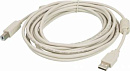 Кабель Ningbo USB A(m) USB B(m) 5м феррит.кольца серый