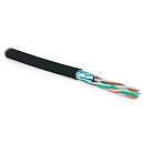 Hyperline UFTP4-C6-S23-OUT-LSZH-BK-500 (500 м) Кабель витая пара U/­FTP, кат. 6, 4 пары (23 AWG), одножильный (solid), фольгир. пары, внешний, LSZH нг